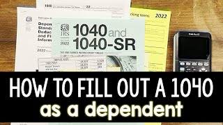 How to fill out a 1040 tax form as a dependent [upl. by Nosecyrb]