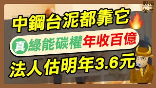 【定存股】中鋼台泥都靠它，真‧綠能碳權年收百億，法人估明年36元｜《老牛夜夜Talk》EP178 [upl. by Dnomder]