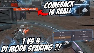 DITINGGAL 1 VS 4 KETIKA LAGI SPARING  AUTO GW BUAT COMEBACK [upl. by Redep56]