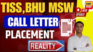 CUET PG BHU MSW placement tiss msw placement reality tiss social work [upl. by Semmes]