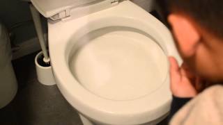 Unclogging Toilet with Baking Soda and Vinegar [upl. by Savihc]