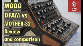 Moog DFAM vs Mother32 Review and comparison Drummer From Another Mother [upl. by Airad579]