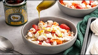 Lyles Eton Mess Porridge  Easy Breakfast Recipe [upl. by Cavuoto]