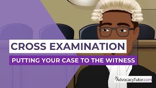 Cross Examination Putting Your Case to the Witness [upl. by Neerod683]