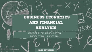 31  factors of production and production function [upl. by Jerome]