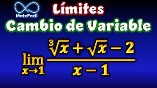 Límite con raíz cuadrada y cúbica CAMBIO DE VARIABLE y Ruffini [upl. by Annodas]