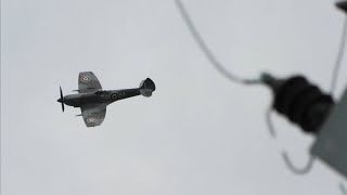 BBMF Spitfire Flypast for Meltham Scarecrow Festival 6524 4K [upl. by Wilkie763]