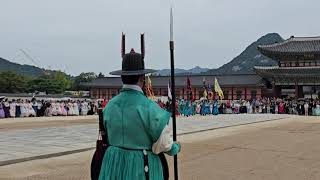 Gyeongbokgung Palaces changing of the royal guards ceremony Seoul South Korea 🇰🇷 6 Oct 2024 [upl. by Manthei802]