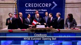 25 Oct 2010 Credicorp NYSE Opening Bell [upl. by Suoivatnom377]