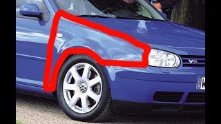 How to remove front wing fender VW Golf 4 Mk4 Jetta Bora Passat B5 in 7 steps [upl. by Adnyl]