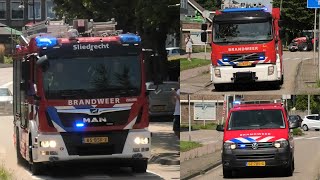 2X Gaslek in 3 minuten Vrijwillige brandweer Sliedrecht Hardinxveld en OVDB met spoed [upl. by Uchida]