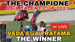 Live Veda Ega Pratama The Champion Asia Talent Cup 2023 Race 2 Sepang Malaysia [upl. by Gildas]