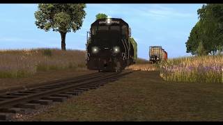 Trainz A New Era LTEX SD45T2 Switches Cars [upl. by Bette]