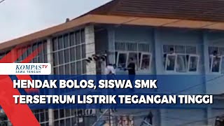 Hendak Bolos Siswa SMK Tersengat Listrik Tegangan Tinggi [upl. by Litt]