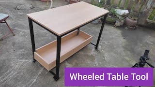 Doityourself table with wheels useful tools [upl. by Ettelrac]