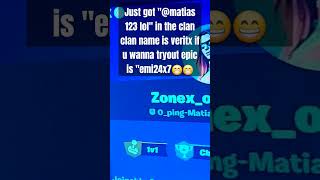 Lets go boys fortnite 1v1rezon gaming matias 123 lol [upl. by Eeliak]