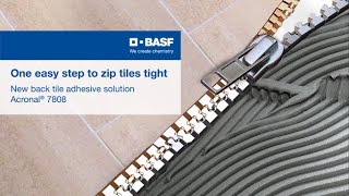 Acronal® 7808 Back Tile Adhesive the easy step to zip tiles tightly to walls for greater assurance [upl. by Abrahams]