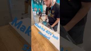 Makita 40V belt sander First look at a brand new product from Makita beltsander makitapoweron [upl. by Ainniz]