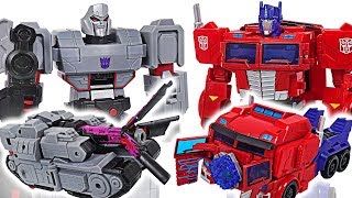 Transformers Cyberverse ultimate class Optimus Prime vs Megatron dinosuars  DuDuPopTOY [upl. by Nobe698]