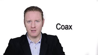 Coax  Meaning  Pronunciation  Word World  Audio Video Dictionary [upl. by Ahtoelc220]