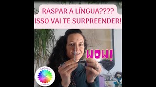 Raspar a língua fantástica técnica de saúde by NutriQuântica® [upl. by Mulac]