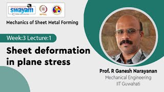 Lec 6  Sheet deformation in plane stress [upl. by Ordnajela465]
