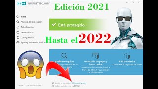 claves y licencias de ESET not 32 Internet security hasta el 2022 actualizado febrero 2021 [upl. by Orten]