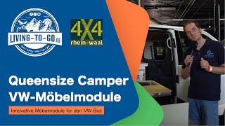 Queensize Camper Innovative Möbelmodule für den VWBus [upl. by Haronid]