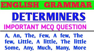 English Grammar MCQ  Class 9 and 10 English Grammar Important MCQ Questions  From Determiners [upl. by Hasan826]