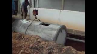 Septic tank in Sri Lanka Placing a 1350 mm dia 2  DERANA SEPTIC TANKS Call Now 0771919097 [upl. by Ahsiekit]