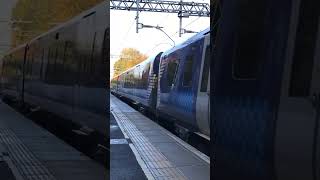 Scotrail class 385 Departing Linlithgow scotrail train trainspotting shorts like subscribe [upl. by Henka]