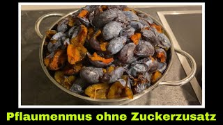 einfaches Pflaumenmus ohne Zuckerzusatz  Pflaumen einkochen  Selbstversorgung [upl. by Eseuqcaj]