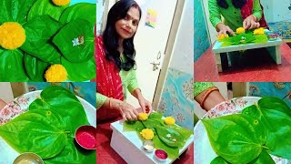 How to make Ganesha with paan patta ☘️  Pooja Nandinis Flavours  poojanandinisflavours ganpati [upl. by Schnorr]