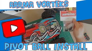 ARRMA Vorteks pivot ball install [upl. by Lord]