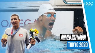 🇹🇳 Ahmed Hafnaoui at Tokyo 2020 🏊🏼‍♂️  Athlete Highlights [upl. by Norud913]