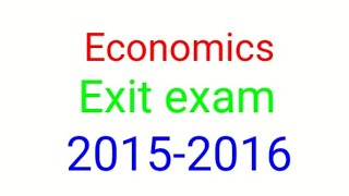 economics exit exam [upl. by Ariew]