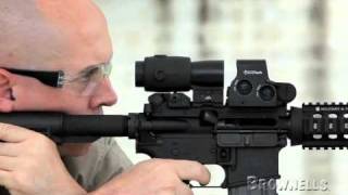 Brownells  EoTech  Positioning Reticle within 3X Eotech Magnifier [upl. by Airak]