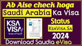 how to check saudi visa status 2024  Saudi Arabia ka visa kaise check kare  saudi visa check [upl. by Kirch]