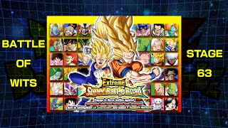 EXTREME SUPER BATTLE ROAD  STAGE 63 BATTLE OF WITS Dokkan Battle [upl. by Refeinnej]