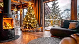 ❄️🎄 Peaceful Christmas Vibes in Cozy Living Room  Enjoy Heavy Forest Snowfall amp Best Christmas [upl. by Ahsiram744]