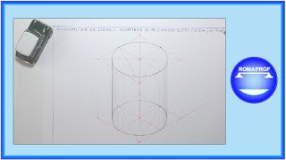 ASSONOMETRIA ORTOGONALE ISOMETRICA DI UN CILINDRO RETTO  832 [upl. by Radcliffe72]