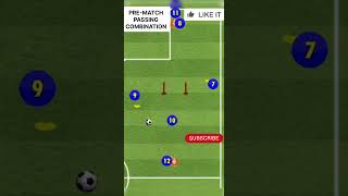 Passing Combination footballsoccer drills passingdrill football soccer prematch [upl. by Nnairb404]