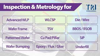 TRI  Wafer Inspection and Metrology  Advanced WLPPLP and SEMI BackEnd  3D SEMI AOI [upl. by Sukram]