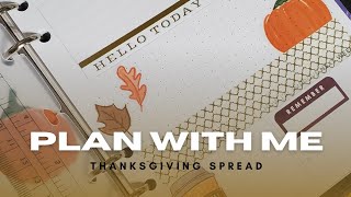 Plan with me  My Thanksgiving Spread  A5 Ring Planner [upl. by Aratal]