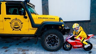 ДжипВЕЗДЕХОДJeep allterrain vehicle Little motorcycle VS big JEEP [upl. by Leugimsiul]