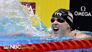 Katie Ledecky ties Michael Phelps with yet another dominant 1500m World Title  NBC Sports [upl. by Sitruc]