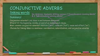 How to Use Conjunctive Adverbs [upl. by Omari736]