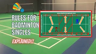 🏆Rules for Badminton Singles  By BadmintonPlanetcom [upl. by Ahker]