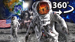 360° MOON Space Mission in Virtual Reality  Apollo11 VR [upl. by Ericha]