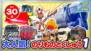 【のりもの図鑑】大人気！のりもの特集（はたらくのりもの｜ロータリー除雪車、ジャングルバス、空港特急ラピート、ことこと列車） [upl. by Ambrosio]